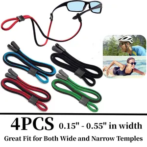 Eye Glasses Holder Around Neck - 4 Glasses Straps for Men Women - Glasses Holder Strap Retainer - Sunglass Holder Strap - Eyeglasses Strap Lanyard Sports & Outdoor