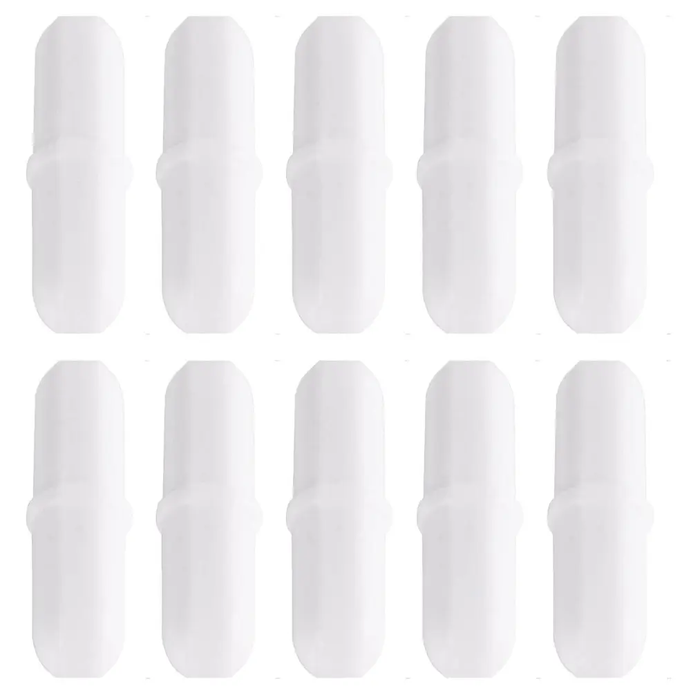 10-Piece Teflon Magnetic Stir Bars - 6.4mm×20mm (0.8in) Cylindrical Durable Bars with Pivot Rings, Reduced Vibration Utensils for Scientific Research, Agricultural Laboratories, Colleges and Universities