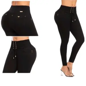 503345 Colombian Jeans Pretina resortada Lowell Premium Denim Womenswear Pants Streetwear Minimalist Skinny Basic