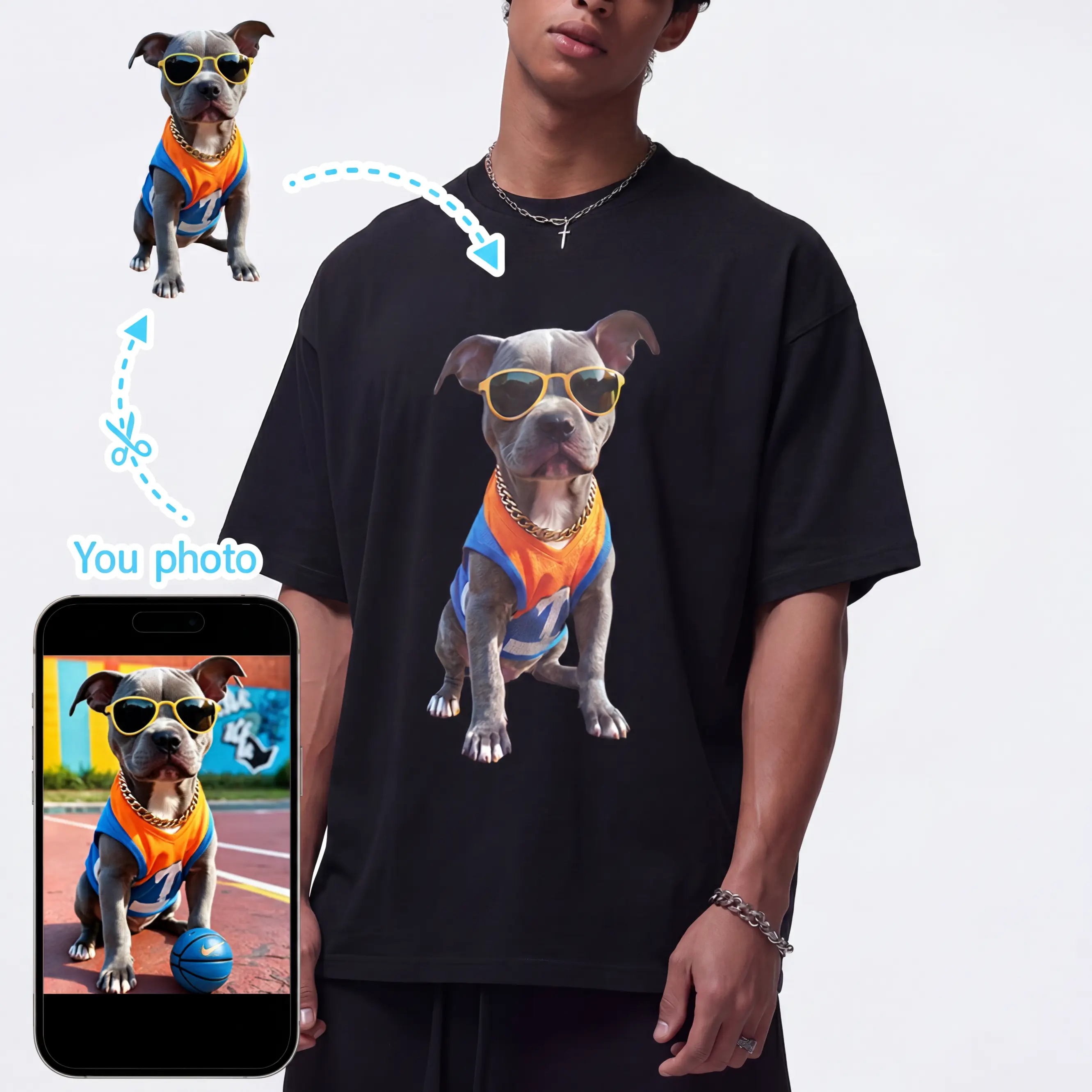 【Custom】 100% Premium Cotton T‑Shirts for Men & Women, Design Your Own Personalized Short Sleeve Tee, Customize with Your Unique Photos, Texts, Logos & Graphic Prints, Casual Soft Breathable Customized Shirts for Daily Wear