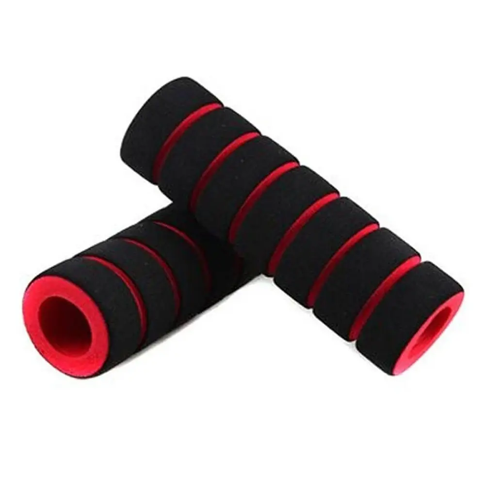 2 Pack Non-Slip Foam Sponge Bike Motorcycle Handlebar Grips Ergonomic Comfortable Universal Accessories Shock Absorption Soft Material Easy Install Anti-Wear Design for Mountain Road Commuter Cycling Upgrade Motorbike Replacement Motor Parts Accessories