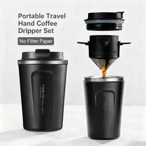 Stainless Steel Coffee Filter, Lightweight Reusable Filter, 1 Count Paperless Coffee Funnel Filter, Portable Pour Over Coffee Dripper, Coffee Making Tool