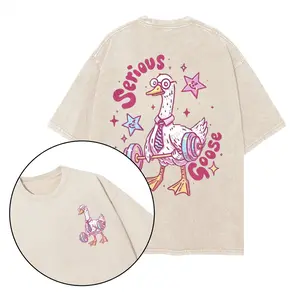 ISerious Goose Printed Gym Shirt, Gym Shirt, Graphic Gym Shirt, Gym Shirt Women, For Men, Full Size