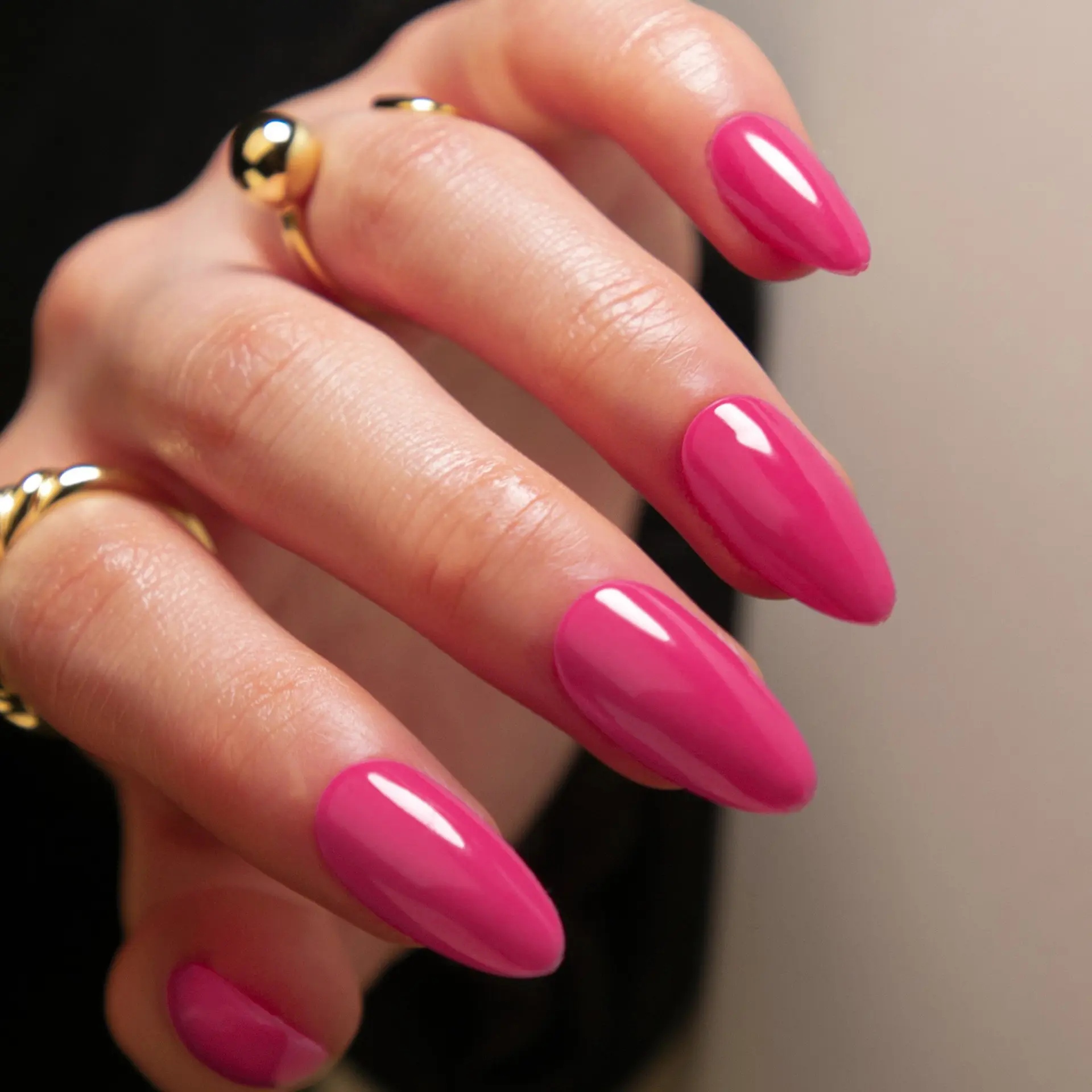 High-end long solid color press-on nails, almond-shaped glossy detachable nail pieces High-end long solid color press-on nails, almond-shaped glossy detachable nail pieces