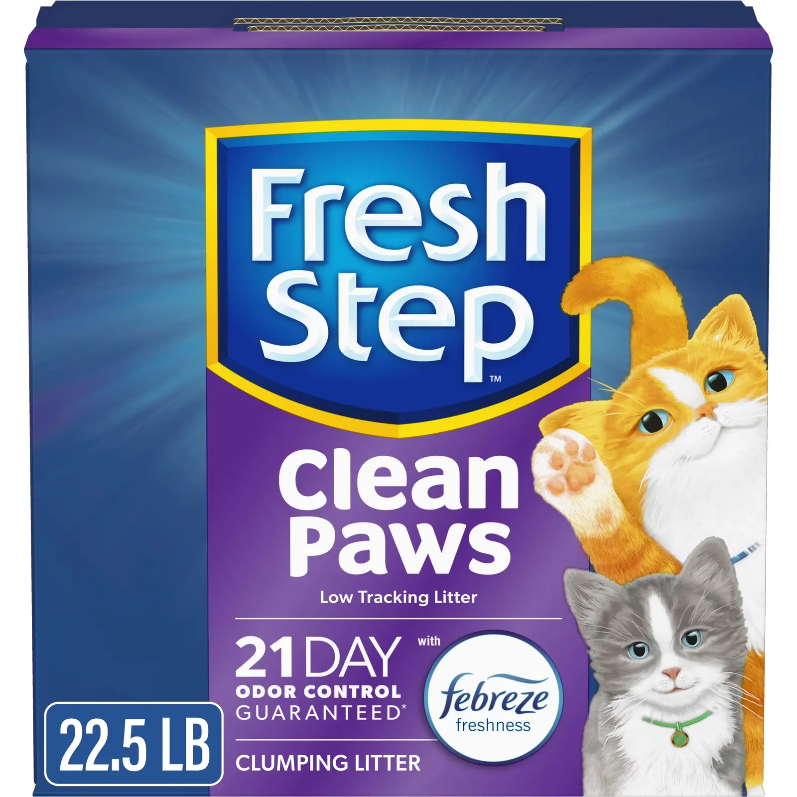 Clean Paws Multi-Cat Scented Clumping Litter with Power of Febreze, 22.5 Lbs