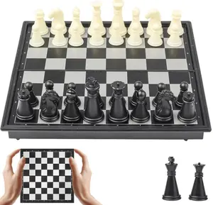 Travel Chess Set Magnetic Portable Folding Board - Small Mini Pocket Chess Set (X-Small / 5.9 Inch)