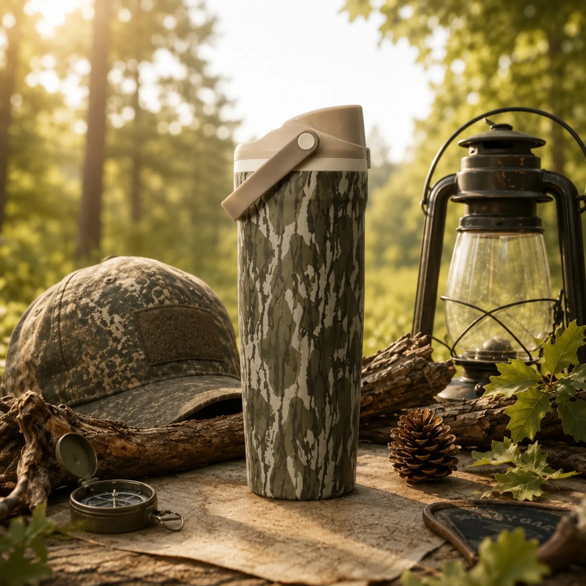Owala FreeSip 30oz Mossy Oak Camo Tumbler, Insulated Stainless Steel Water Bottle, Leakproof Travel Cup with Straw, Outdoor Hunting Drinkware
