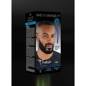 Jet Black Beard & Mustache Color Kit by Rewind It 10 - Ammonia Free