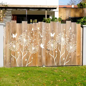 Large Flower Stencils for Painting Flower Stencils for Walls 14" Floral Stencil Dandelion Buterfly Templates for Garden Fence  Furniture Fabrics