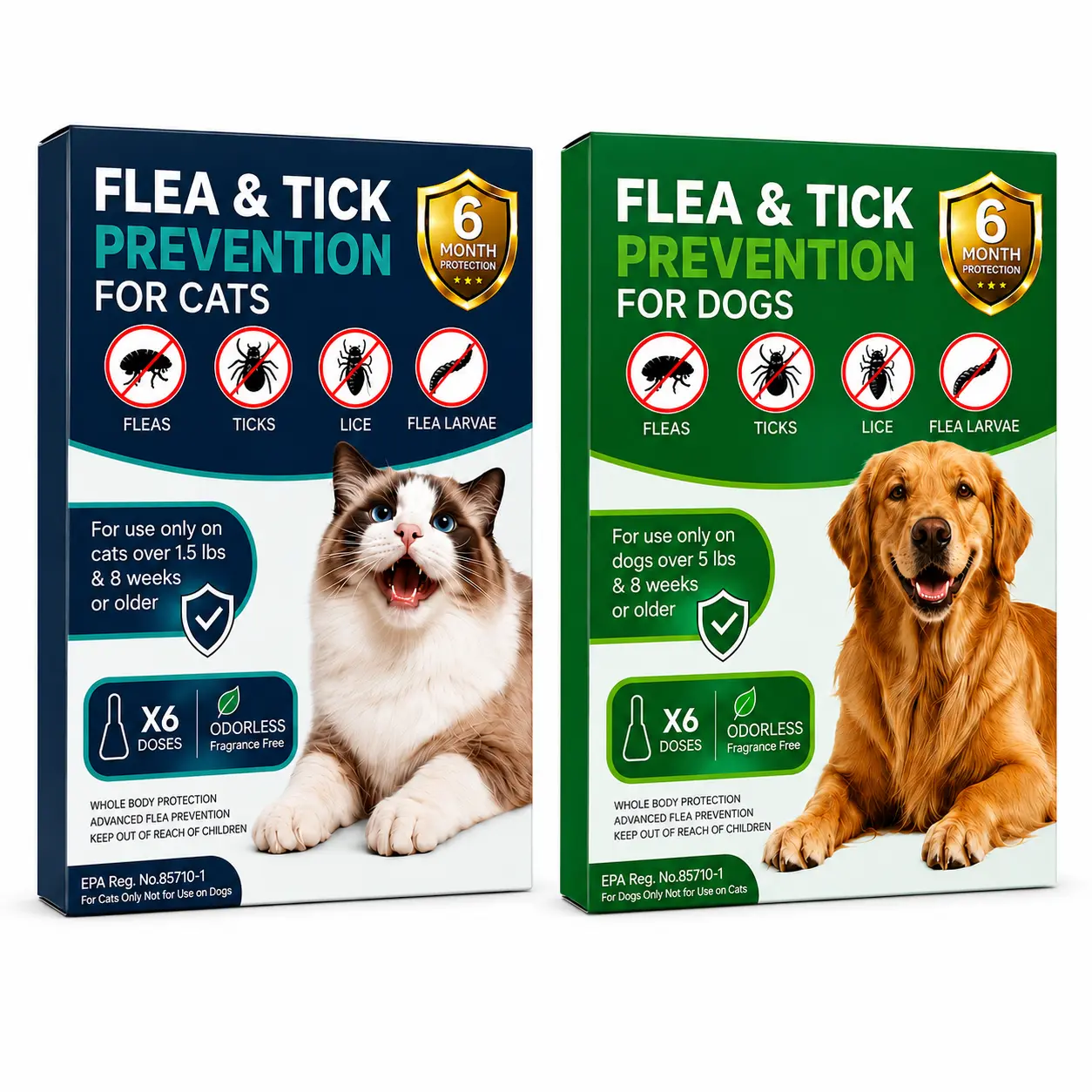 Pet Daily 6 Tubes Topical Skin Care Serum for Cats and Dogs, Soothing Pet Cleansing Solution, Pack of 6 Tubes, Liquid