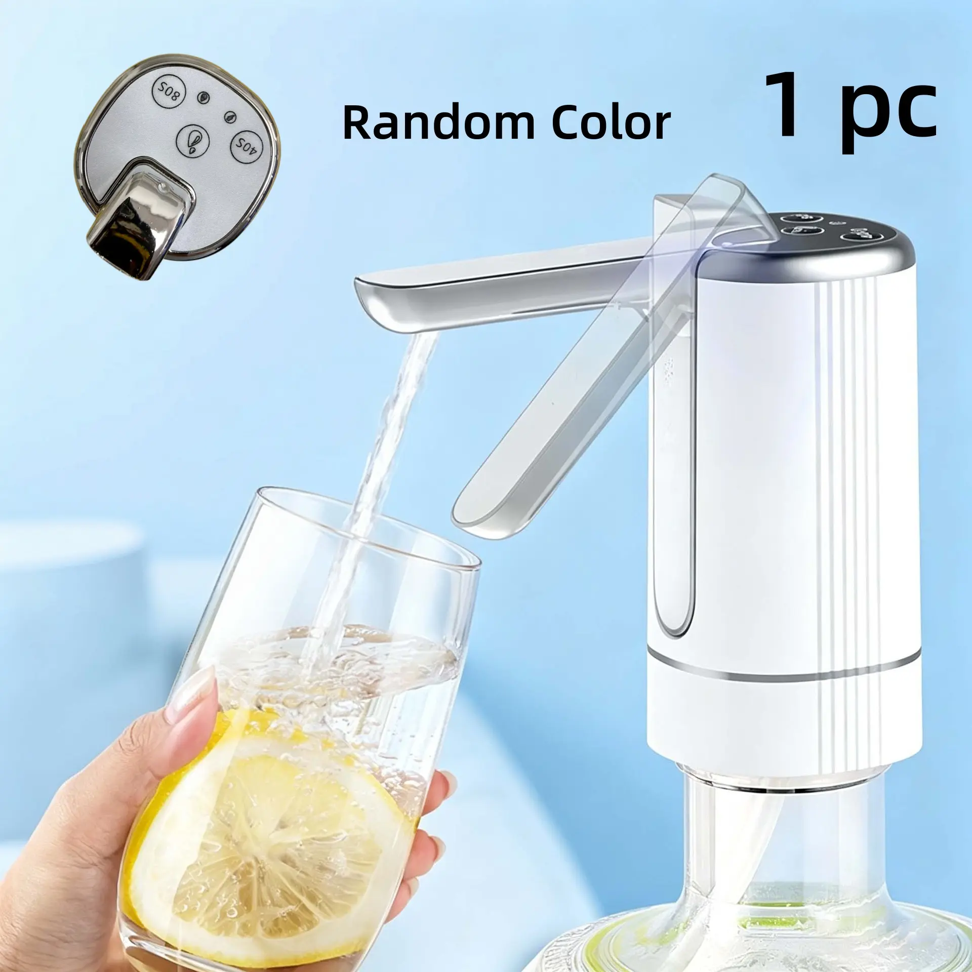 【Back to School】Electric Water Pump Dispenser, Automatic Quantitative Water Bottle Dispenser USB Rechargeable for Home Office-MM1