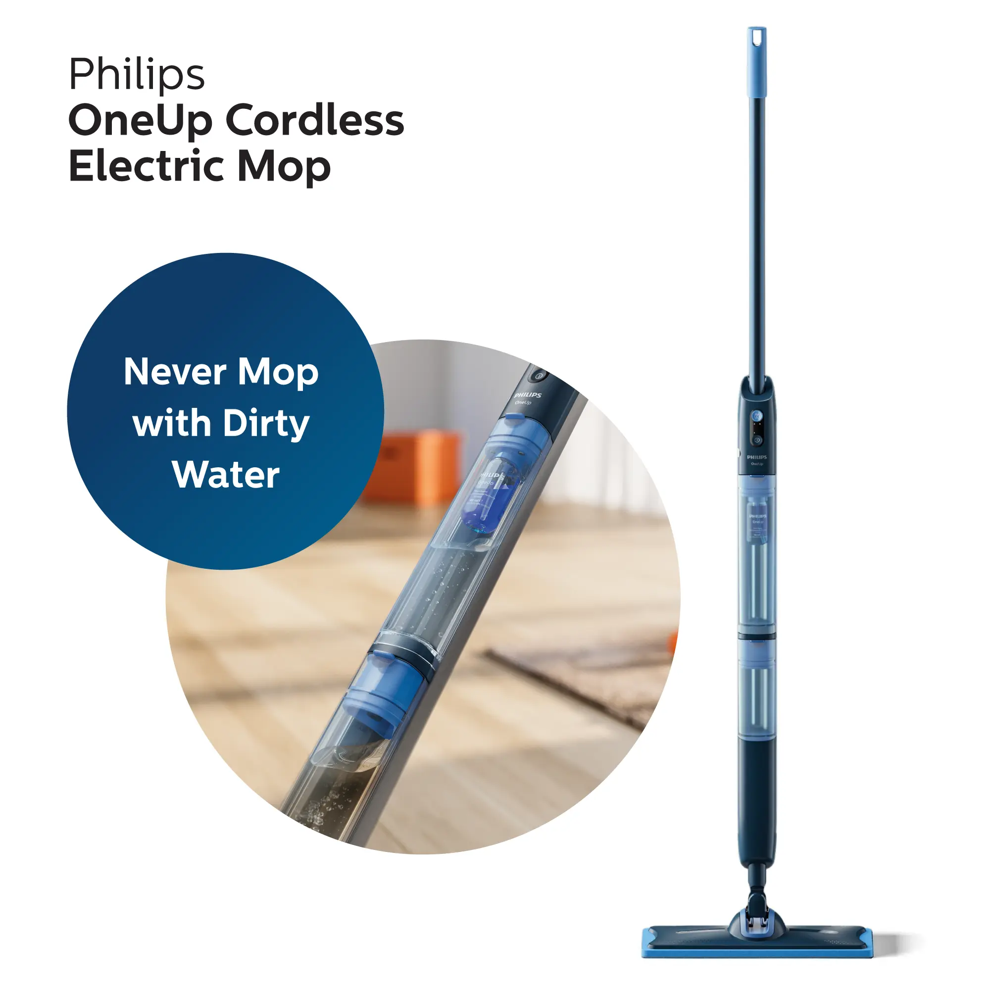 PHILIPS OneUp Cordless Electric Mop PHILIPS OneUp Cordless Electric Mop