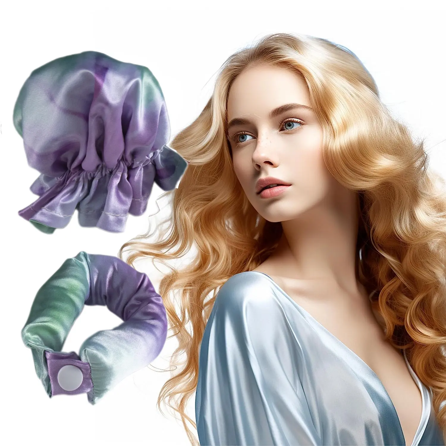 Tie dye purple hair mask pair (OPP)