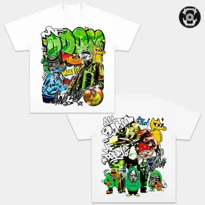 MFDOOM Graffiti Collage T-Shirt, Underground Hip-Hop Graphic Tee, DOOM Inspired Streetwear Shirt, Vintage Rap Art Tee, Comic Style Urban Fashion, Unisex Gift for Hip-Hop Fans
