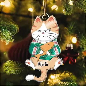 [NEW] Personalized Cats Christmas Ornament – Custom Hanging Cat Gift for Best Cat Mom 2025, Holiday Decor, Custom Pet Keepsake