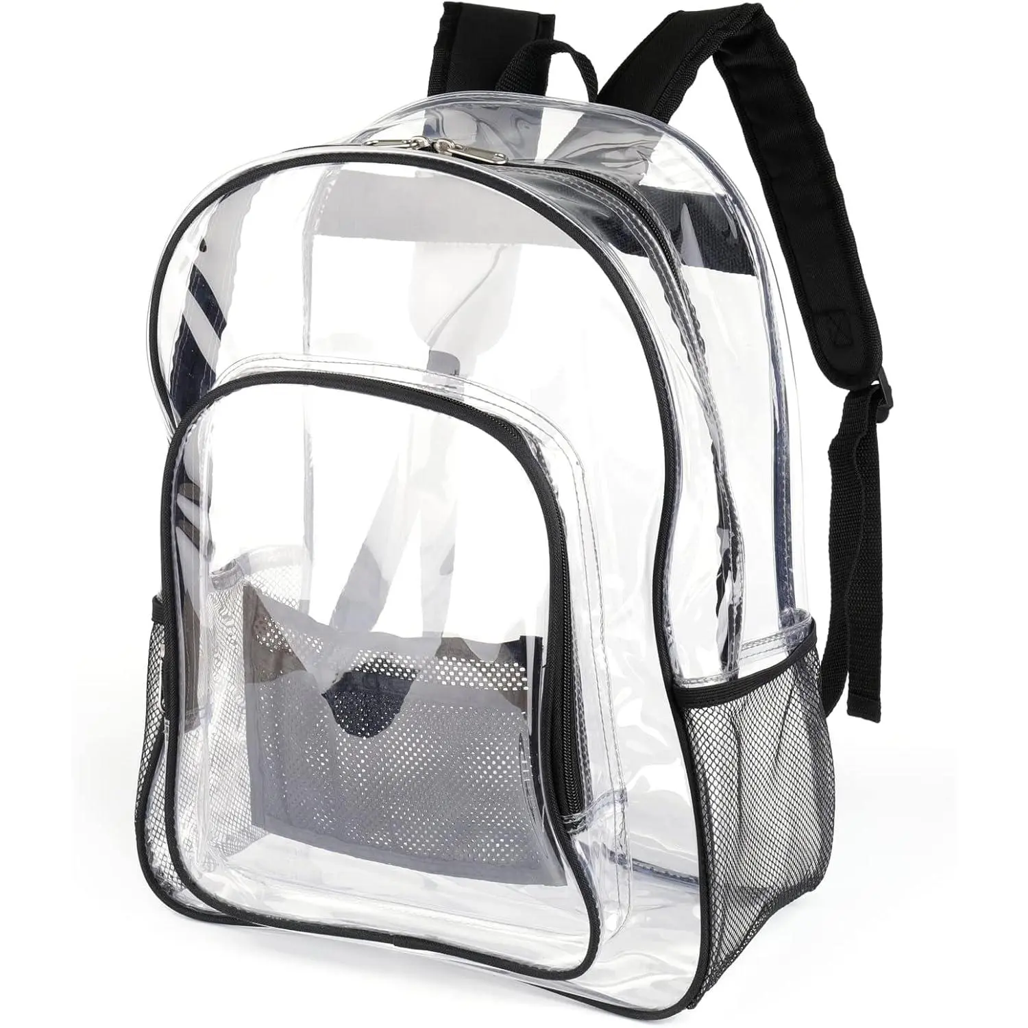 Pvc Work Backpack Clear Backpack Heavy Duty Clear Bookbag for Boys Girls- Transparent ...