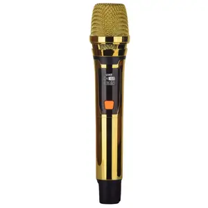 Wired Gold-Plated Karaoke Microphone for Home KTV, Sound Card, Stage & Outdoor Live Streaming