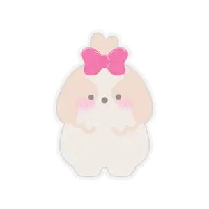Cute Blushing Dog Sticker
