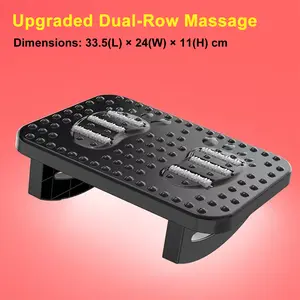 Professional Ergonomic Under Desk Footrest, Foot Stool with Massage Rollers, Leg Support Foot Platform for Home Office, Anti-Shake