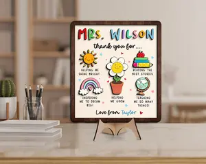 Teacher Appreciation Gifts, Thank You Teacher Gifts, Custom Teacher Sign, Personalized Gift For Teacher, Kindergarten Teacher Gift