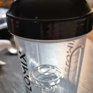 Velomix Protein Shaker Cup Set - 6 Pack 20 oz Leak Proof Shaker Bottles in Black with Wire Whisk for Pre and Post Workout BPA Free Dishwasher Safe