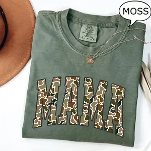 Comfort Colors Camouflage Mama T-Shirt, Camo Mama Shirt, Mother's Day Gift, Varsity Mama Tee