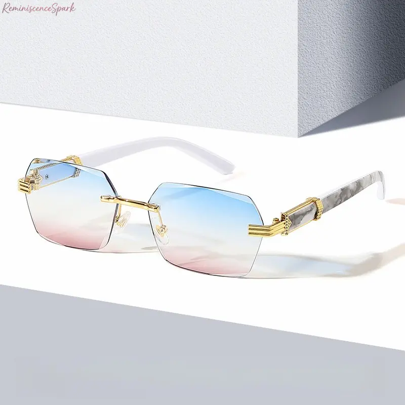2026 New Rimless Cut-Edge Sunglasses - Gradient Lenses, Metal Frame, UV400 Protection - Unisex Sports & Outdoor Eyewear for Women, Men's Daily Wear, Street Style, Sunglasses For Women, Men's Sunglasses
