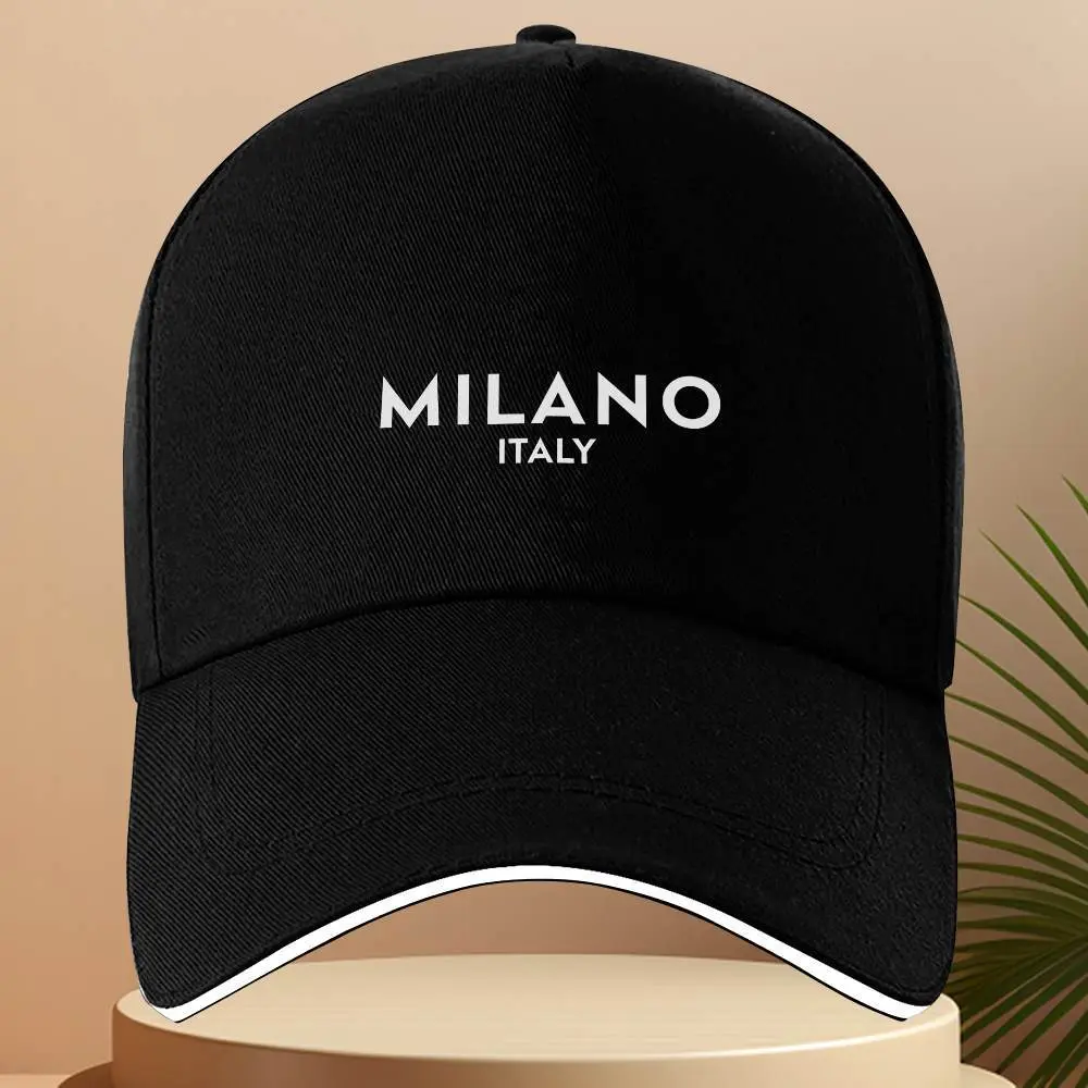 Unisex Transparent "MILANO ITALY" Letter Print Bold Letter Hat, 1 Piece, All-Season Fashion Accessory Cap, Bold Letter Hats