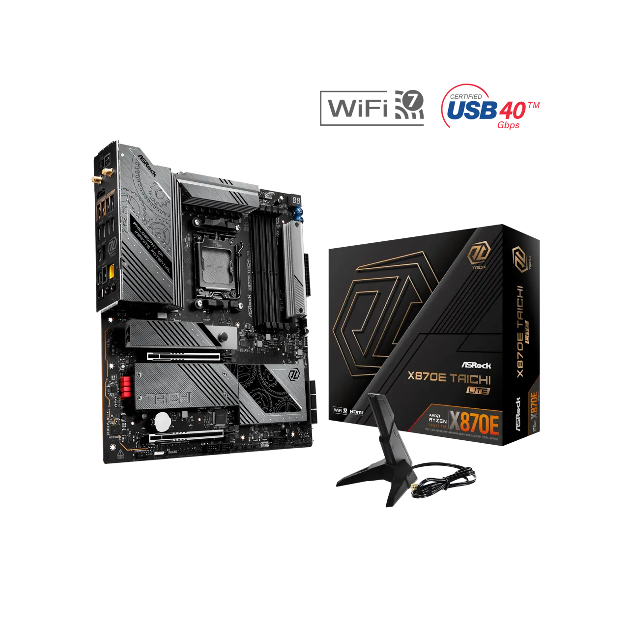 ASRock X870E Taichi Lite AM5 AMD X870E SATA 6Gb/s Extended ATX Motherboard
