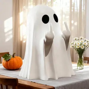 Halloween Ghost Statue Decoration, 3 Inch (approximately 7.6 Cm), Cute Ghost Figurine for Home Office Desk Decor, Indoor Small Size