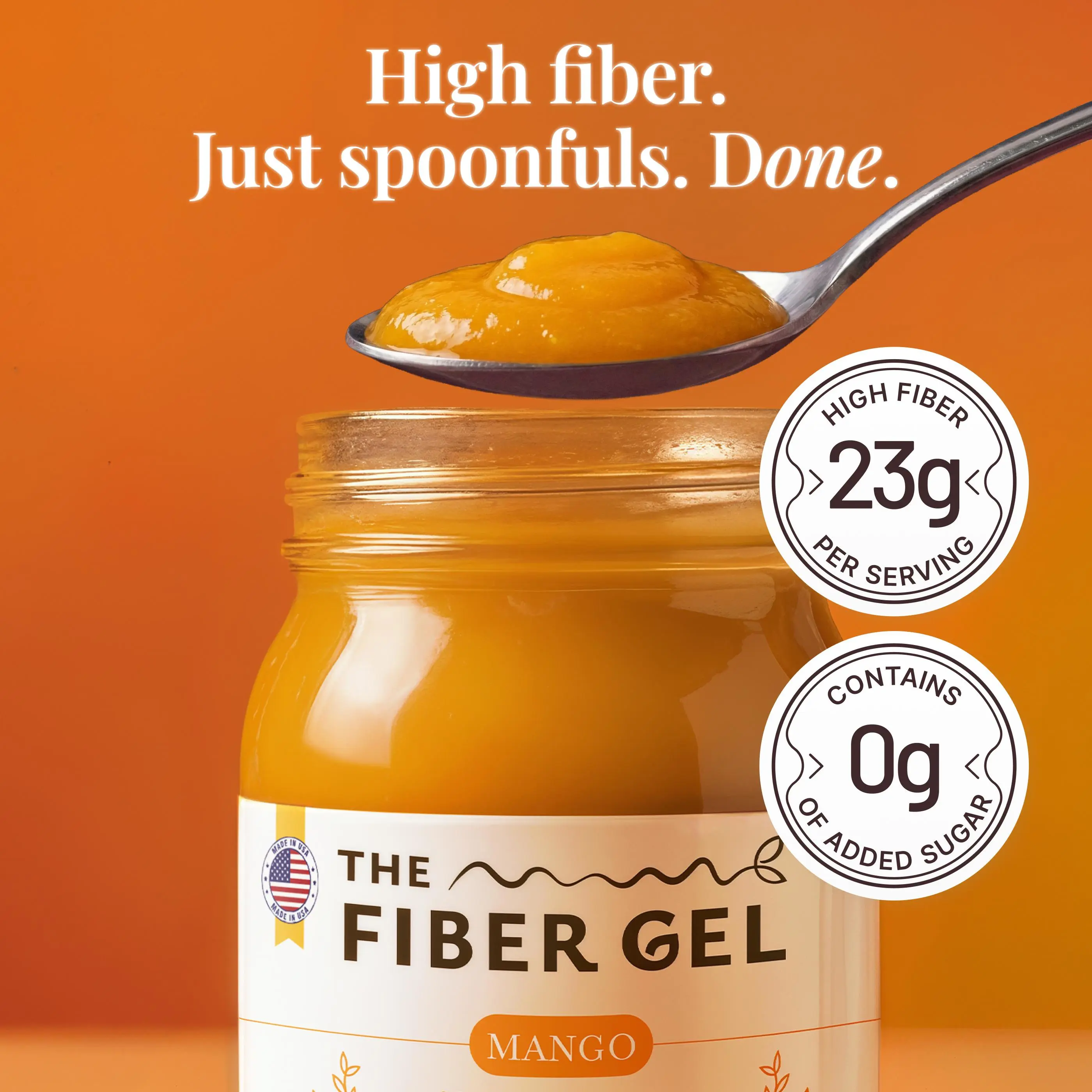 The Fiber Gel Mango: Smooth & Spoonable Plant-Based Prebiotic Fiber Gel (Psyllium Husk + Inulin), All Natural&No Sugar Added | Made in USA Digestive Detox Digestive Wellness Bundle