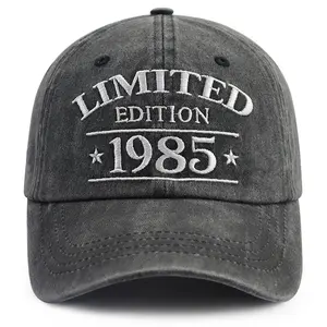 40th Birthday Decorations for Men Women, 40 Year Old Party Supplies Hat, Adjustable Cotton Embroidered Limited Edition 1985 Baseball Cap, Funny Anniversary Birthday Gifts for Dad Mom Husband Wife
