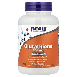 NOW Foods Glutathione , 500 mg, 120 Veg Capsules