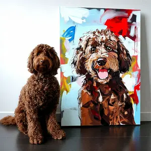 Paint by Numbers Personalized Pet Portrait Kit DIY Dog Cat Memorial Gift for Mom Wedding Anniversary Home Wall Art Beginner-Friendly Complete Creativity Kit Safe Kid-Friendly Materials