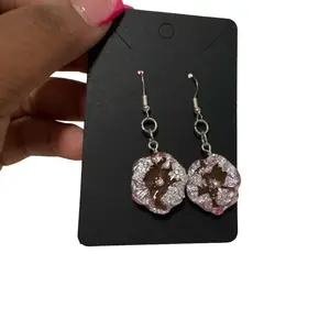 Handcrafted Pinkish Dangling Orchid Earrings for Women dangle earring