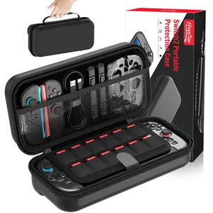 Switch 2 Case for Switch 2 Console & Accessories, Switch 2 Carrying Case with 12 Game Card Slots, Portable Hard Shell Pouch Carrying Travel Game Bag for Switch 2 Accessories