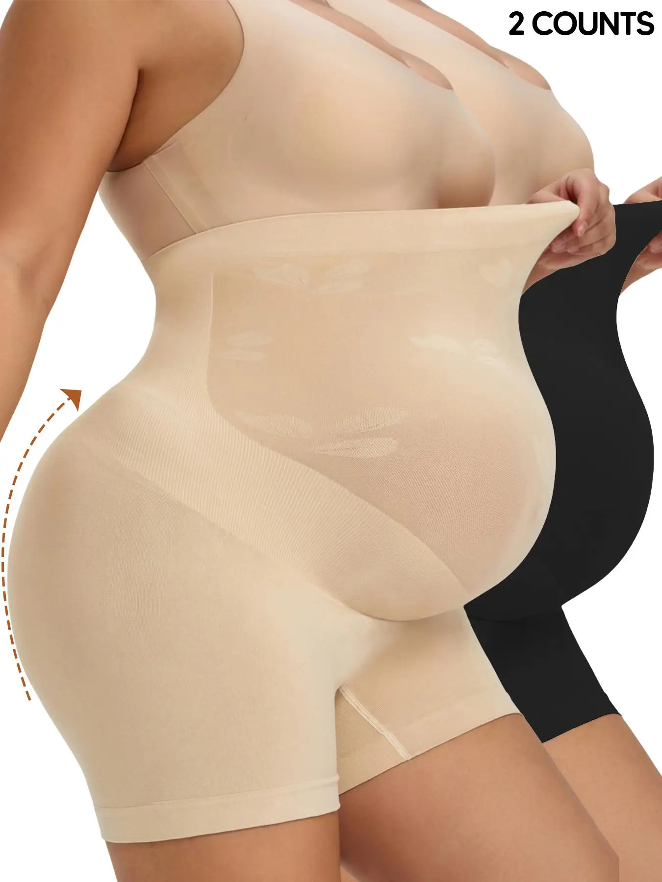 Maternity Support Shorts, Breathable Floral Pattern Maternity Shorts, Comfort Stretch Maternity Shorts, Maternity Clothing & Accessories