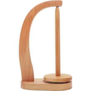Sthmeyue Yarn Holder for Crocheting, Beech Yarn Spinner: Effortless Rotation Achieved through Magnetic Levitation,Wooden Spinners for Crocheting，Yarn Ball Holder (Natural)