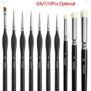 Yutiars Premium Durable Miniature Modellers Dry Brush Kit 3/6/7/10pcs Fine Detail Paint Brushes for Enamel Miniatures Tabletop Figurine Art Work