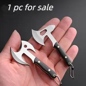 Outdoor Mini Axe Keychain Portable Edc Knife Stainless Steel, Camping Knives, New Carry-Anywhere Tool, Ideal for Camping & Hiking Accessories