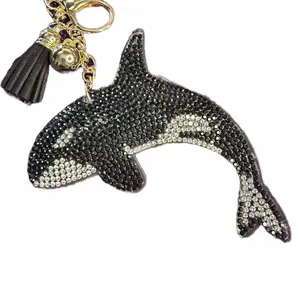 Orca Keychain with Tassel and Bell - Decorative Accessory for Bags