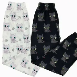 Couple Cozy Dragon Pajama Pants – Unisex Matching Sleepwear for Couples, Cute Dragon Print Lounge Bottoms for Relaxing Nights