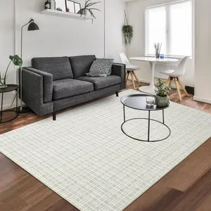 Area Rug 8x10 Washable Rugs for Home Decor Modern Checkered Area Rug Buffalo Plaid Rugs Non-Slip Low Pile Foldable Thin Rug Indoor Soft Accent Rug for Living Room Bedroom Home Office Antique