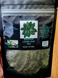 Soursop Leaf Tea - Herbal Tea with Soursop Leaf Extract, Net Weight 1 oz (25g)