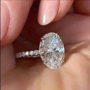 American zircon platinum ring engagement ring