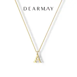 Dearmay Initial Necklace for Women Summervibes Letter Necklaces Tiny A-Z Pendant Choker Necklace Trendy Cute Personalized Gold Jewelry Necklace for Teen Best Gift For Mother' s Day