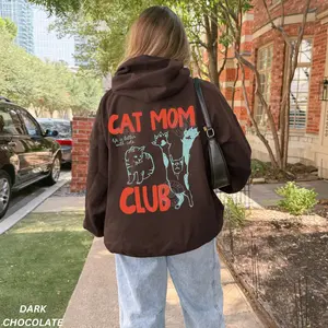 Cat Mom Hoodie, Back Design Hoodie, Cat Mama Shirt, Funny Cat Hoodie, Cat Mom Gifts, Cat Mom Club Sweatshirt, Cat Lover, Fur Mama Shirt
