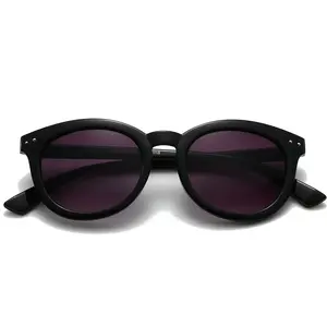 Classic Small Frame Sunglasses UV400 with Color Block Design, Prescription-Compatible Black Frame Couple's Sunglasses