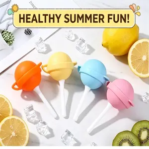 4PCS Lollipop Ice Cream Molds – Baby Food Freezer Compartments – Food Grade Silicone Popsicle Molds – Reusable Ice Pop Maker for Homemade Healthy Snacks for Kids & Adults