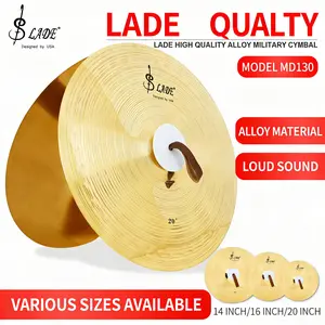 Slade Md130 Alloy Military Cymbal Set, 14/16/20 Inch Heavyweight Cymbals, Live Performance, Jazz Rock Band Practice Replacement
